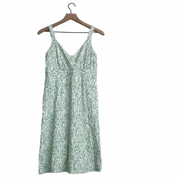 J. McLaughlin Karla  Dress Catalina Cloth Sleeveless Green Geometric Print Small - Picture 1 of 13